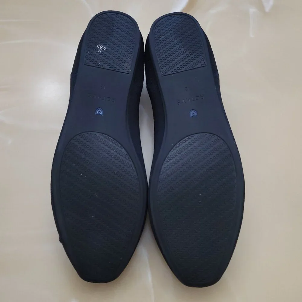 Rothy's The Petal Square Women's Slip On Flat in Black Size 12 - Picture 9 of 12